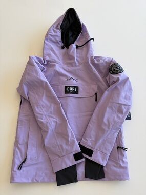 DOPE Lavender Pullover Anorak with Black Accents